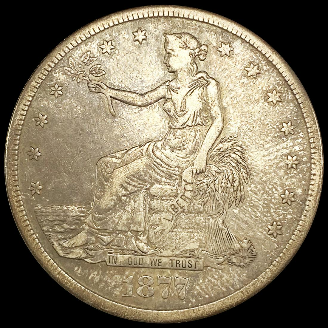 1877-S Silver Trade Dollar NEARLY UNCIRCULATED (1 of 2)