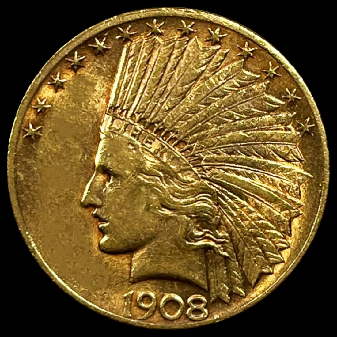 1908 $10 Gold Eagle ABOUT UNCIRCULATED (1 of 2)