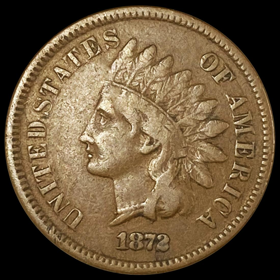 1872 Indian Head Cent NEARLY UNCIRCULATED (1 of 2)