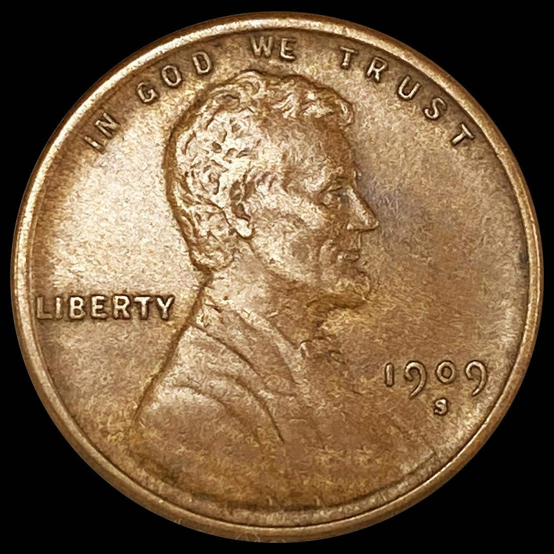 1909-S Wheat Cent CLOSELY UNCIRCULATED: 1909-S Wheat Cent CLOSELY UNCIRCULATED