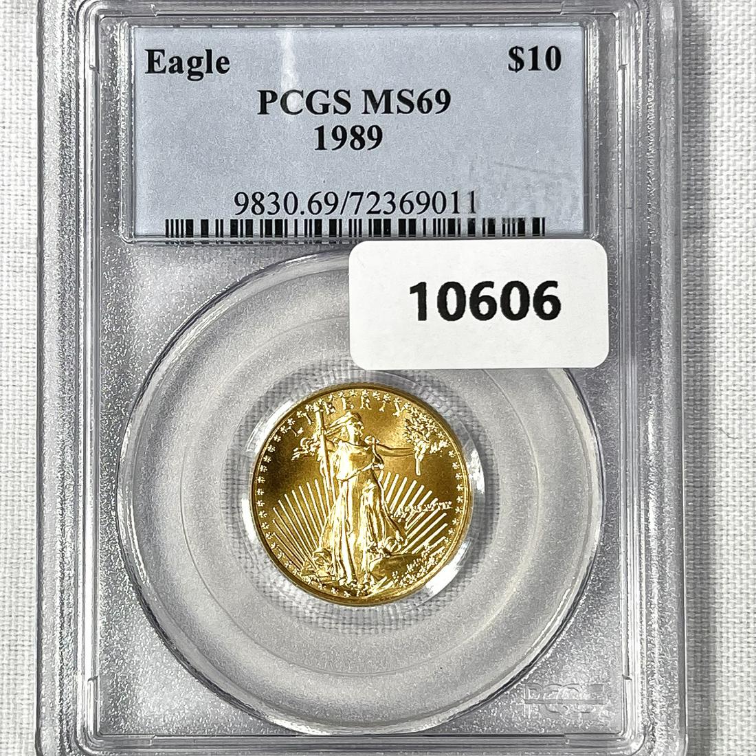 1989 $10 1/4 oz American Gold Eagle PCGS-MS69 (1 of 2)