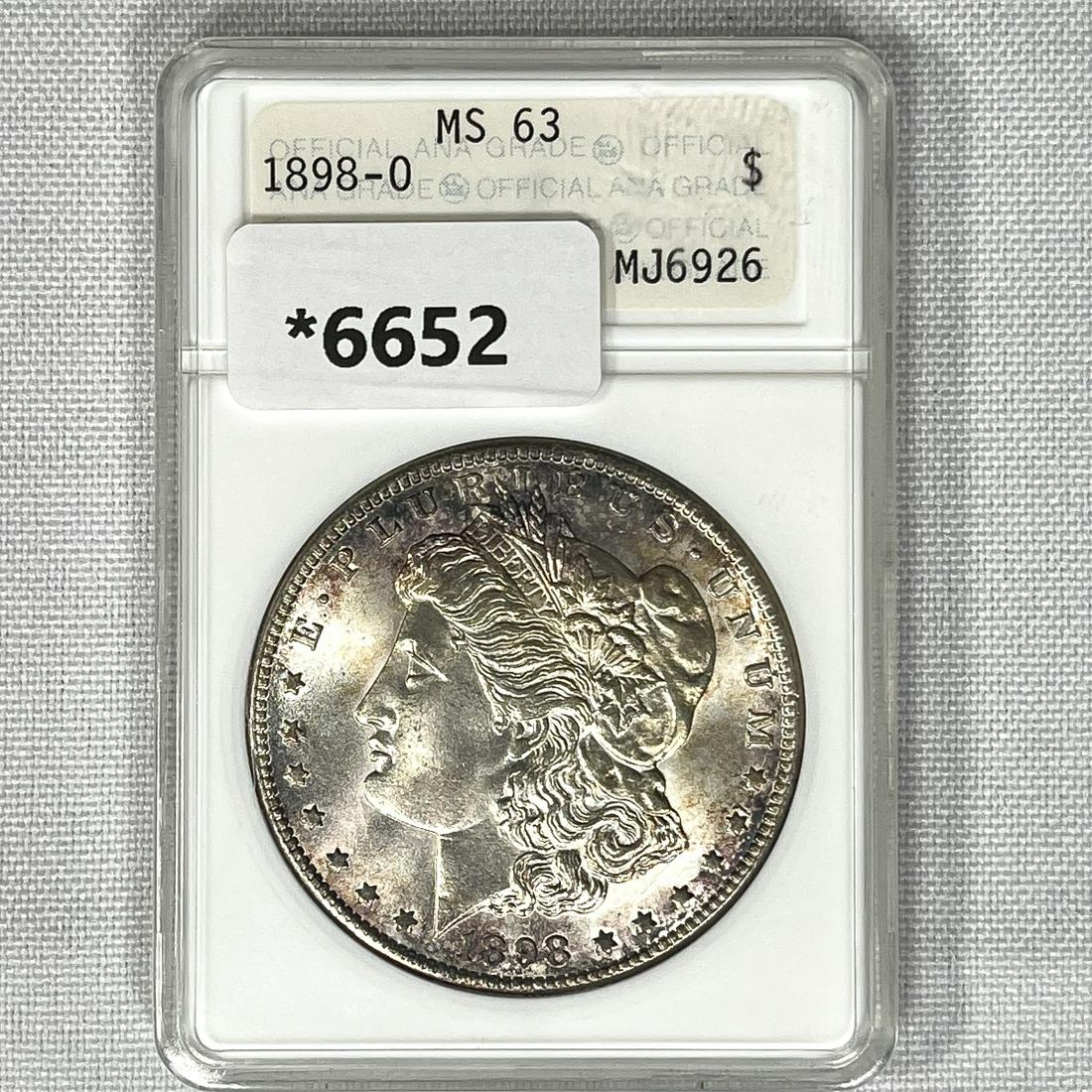 1898-O Morgan Silver Dollar ANA-MS63 (1 of 2)