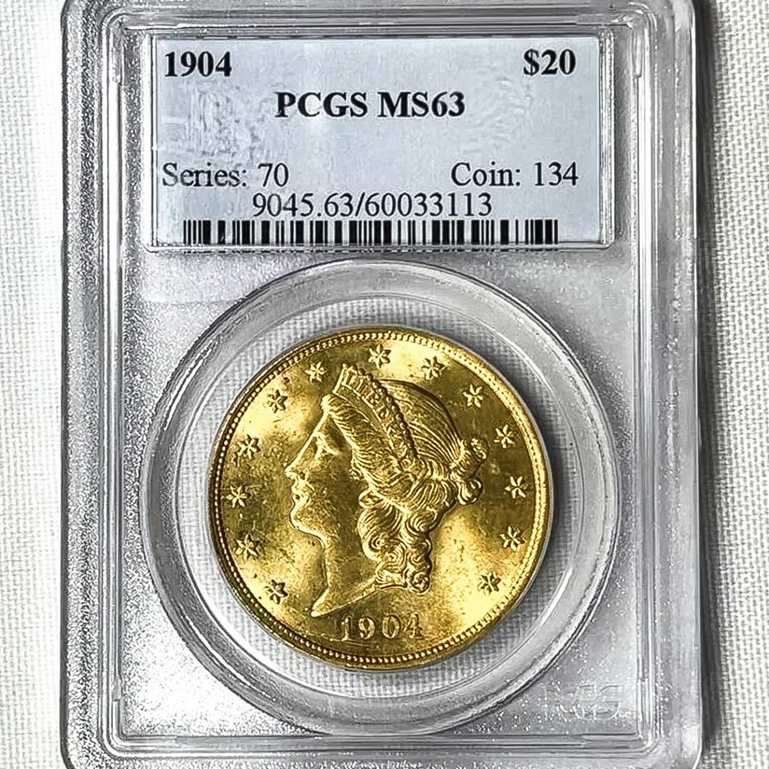1904 $20 Gold Double Eagle PCGS-MS63 (1 of 2)
