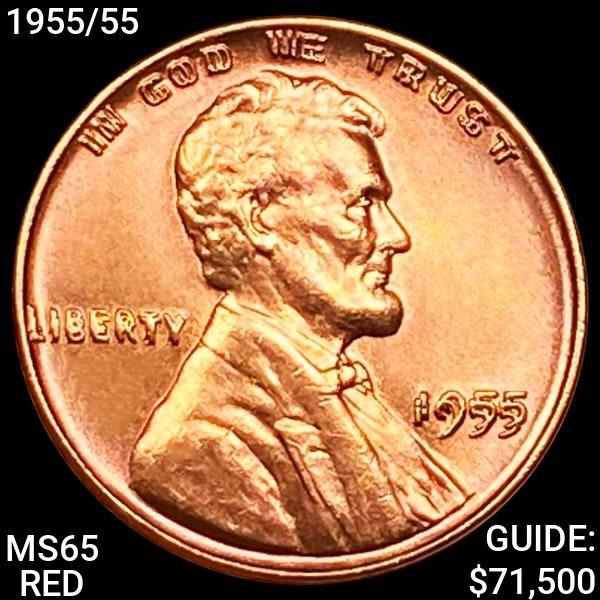 1955/55 DDO Lincoln Wheat Cent CHOICE BU RED (1 of 2)