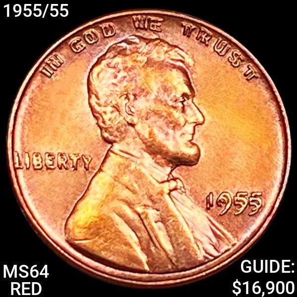 1955/55 DDO Lincoln Wheat Cent CHOICE BU RED (1 of 2)