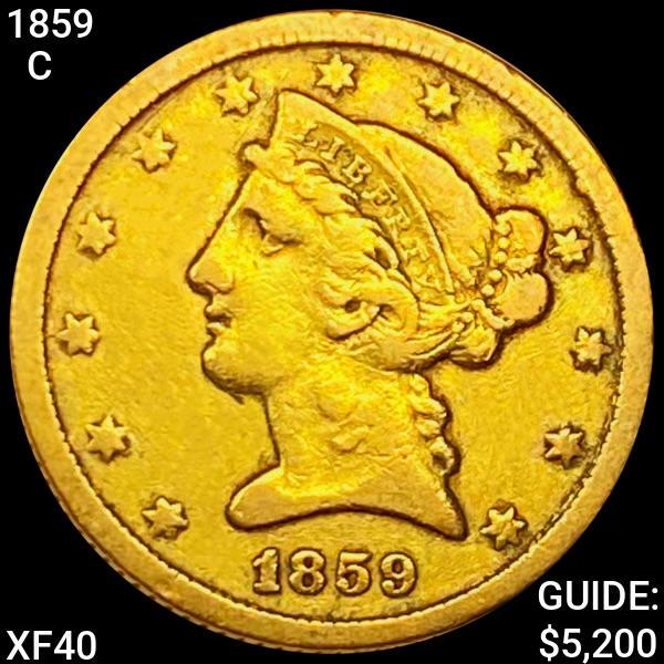 1859-C $5 Gold Half Eagle LIGHTLY CIRC (1 of 2)