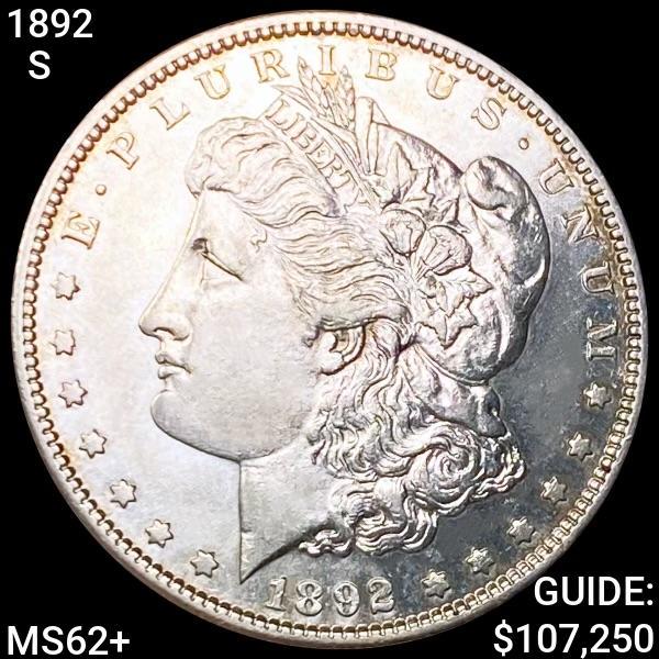 1892-S Morgan Silver Dollar UNCIRCULATED+ (1 of 2)