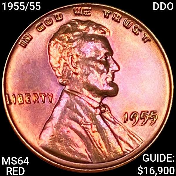 1955/55 DDO Lincoln Wheat Cent CHOICE BU RED (1 of 2)