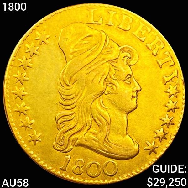 1800 $5 Gold Half Eagle CHOICE AU (1 of 2)
