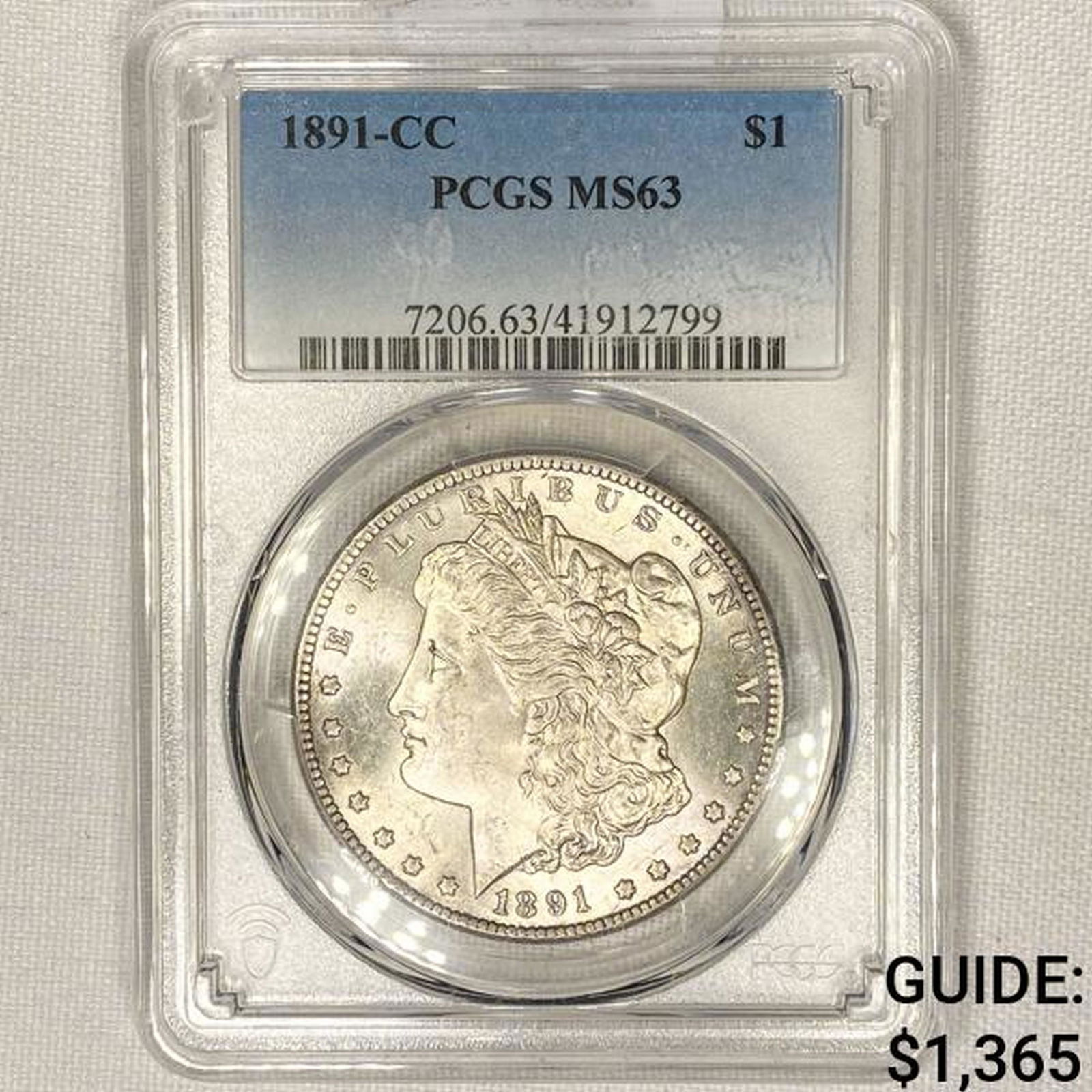 1891-CC Morgan Silver Dollar PCGS-MS63 (1 of 2)