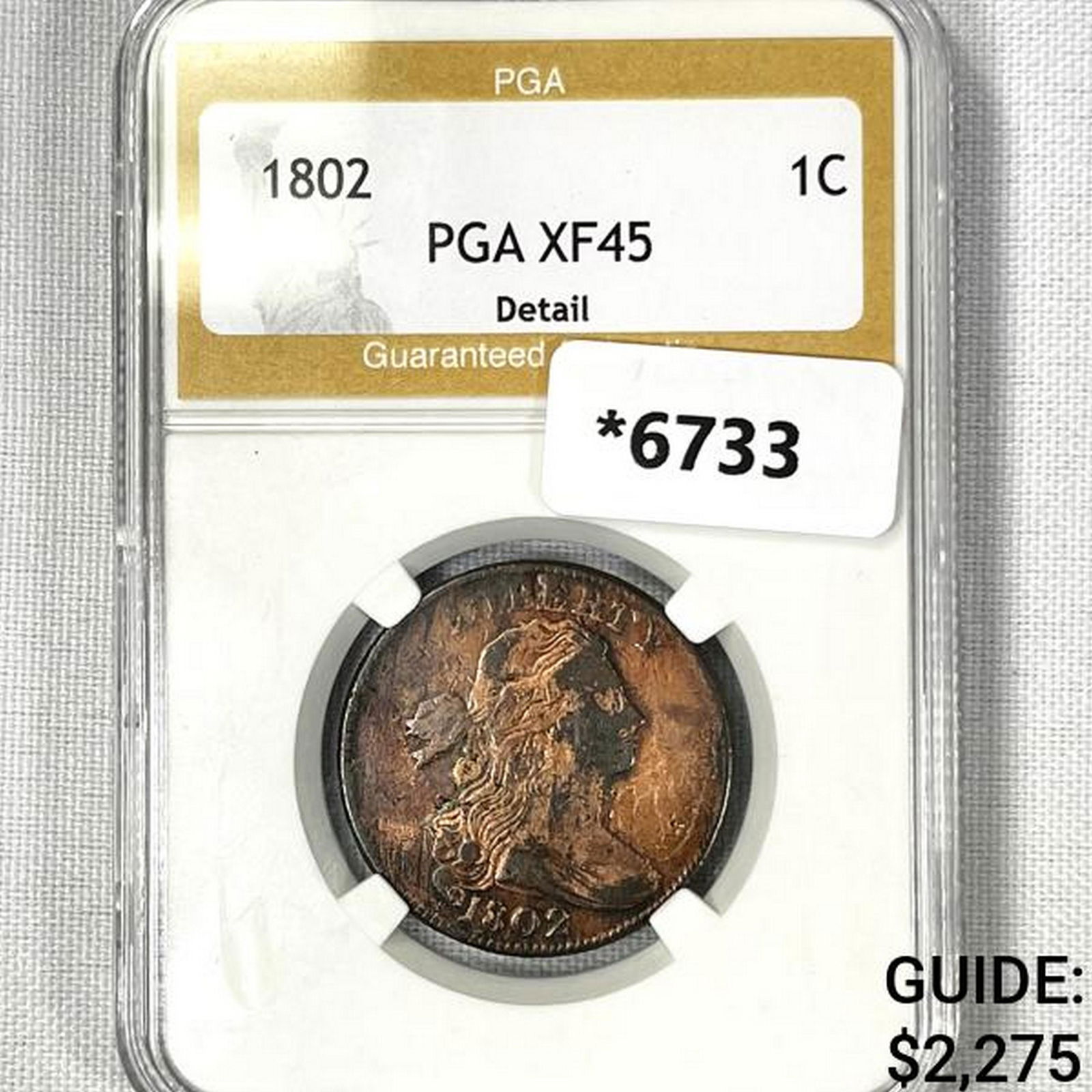1802 Draped Bust Large Cent PGA-XF45 Detail (1 of 2)
