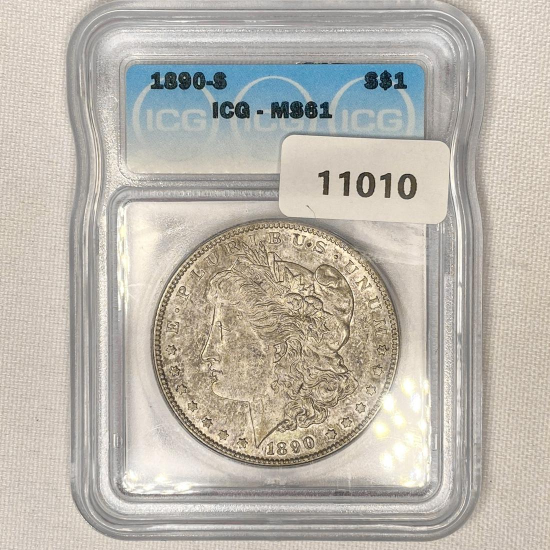 1890-S Morgan Silver Dollar ICG-MS61 (1 of 2)