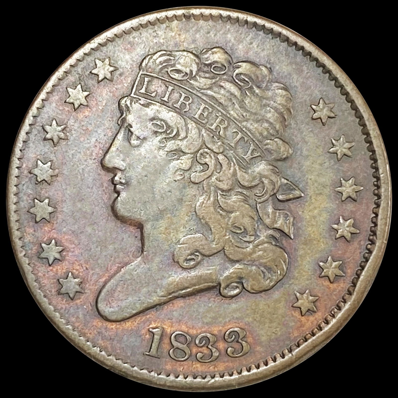 1833 Classic Head Half Cent NEARLY UNCIRCULATED (1 of 2)