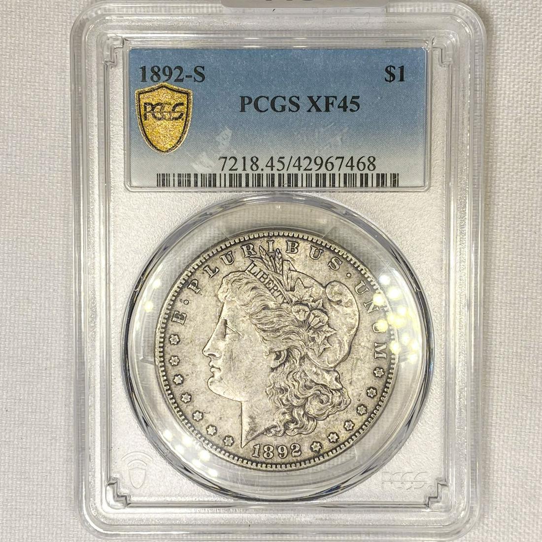 1892-S Morgan Silver Dollar PCGS-XF45 (1 of 2)