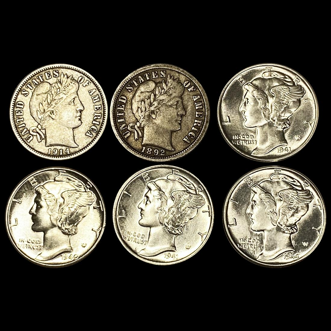 (6) Misc Dimes UNCIRCULATED (1 of 2)