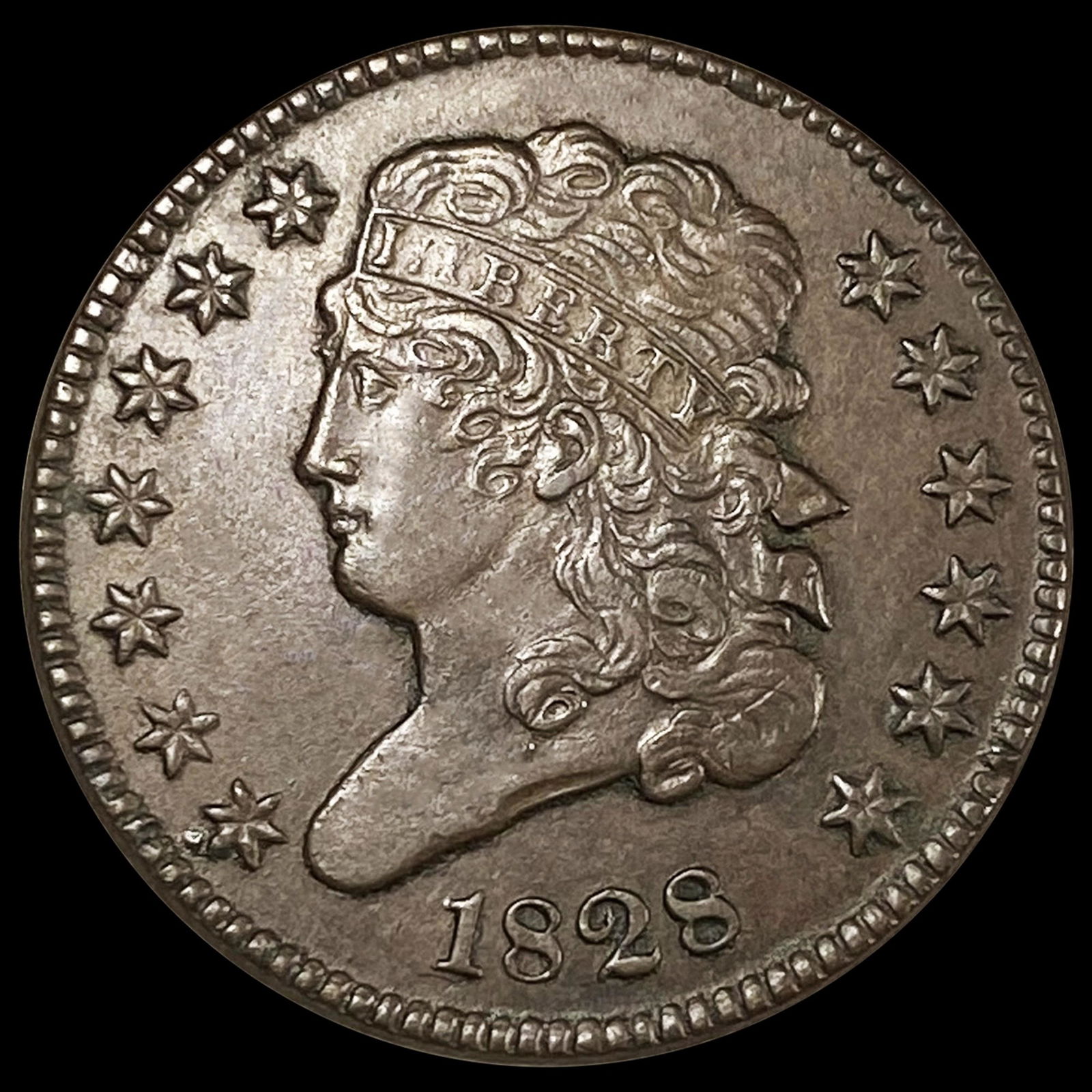 1828 13 STR Classic Head Half Cent UNCIRCULATED (1 of 2)