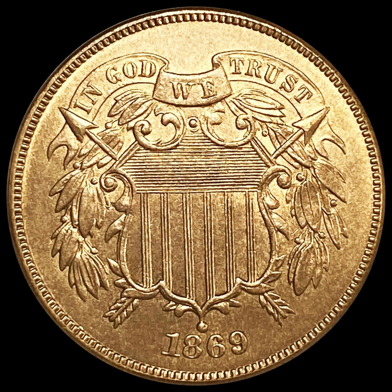 1869 Two Cent Piece UNCIRCULATED (1 of 2)