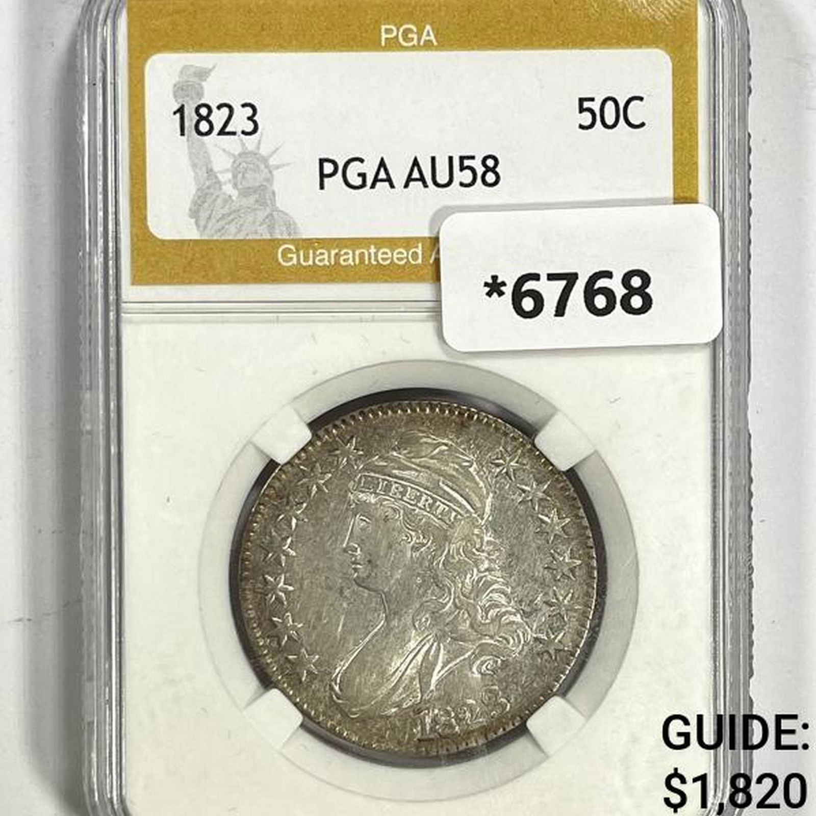 1823 Capped Bust Half Dollar PGA-AU58 (1 of 2)