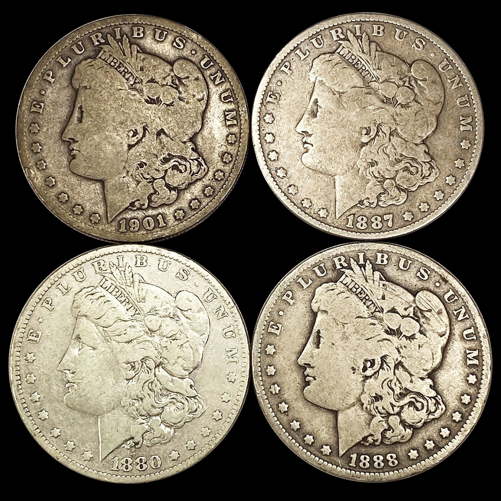 (4) Morgan Dollars NICELY CIRCULATED (1 of 2)