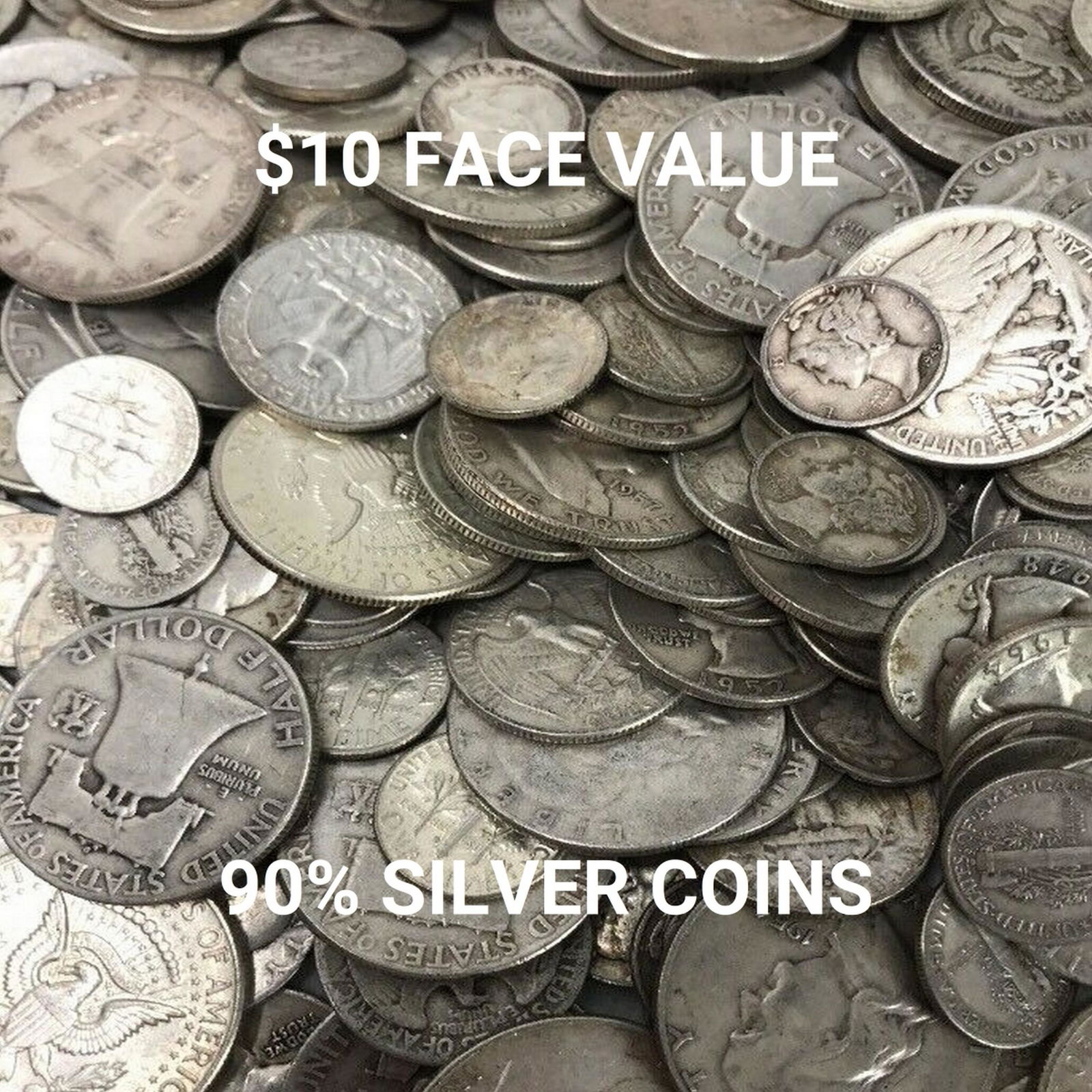 $10 Face Value U.S. Silver Coins 90% Silver (1 of 1)