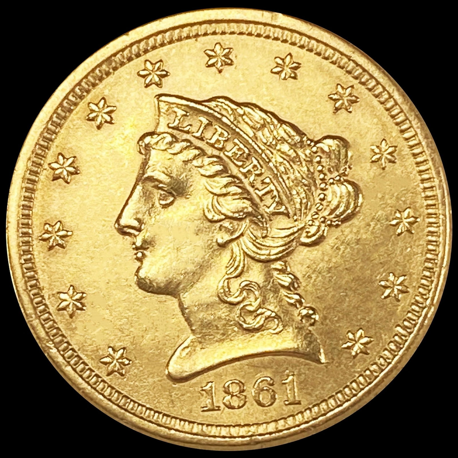 1861 $2.50 Gold Quarter Eagle UNCIRCULATED (1 of 2)