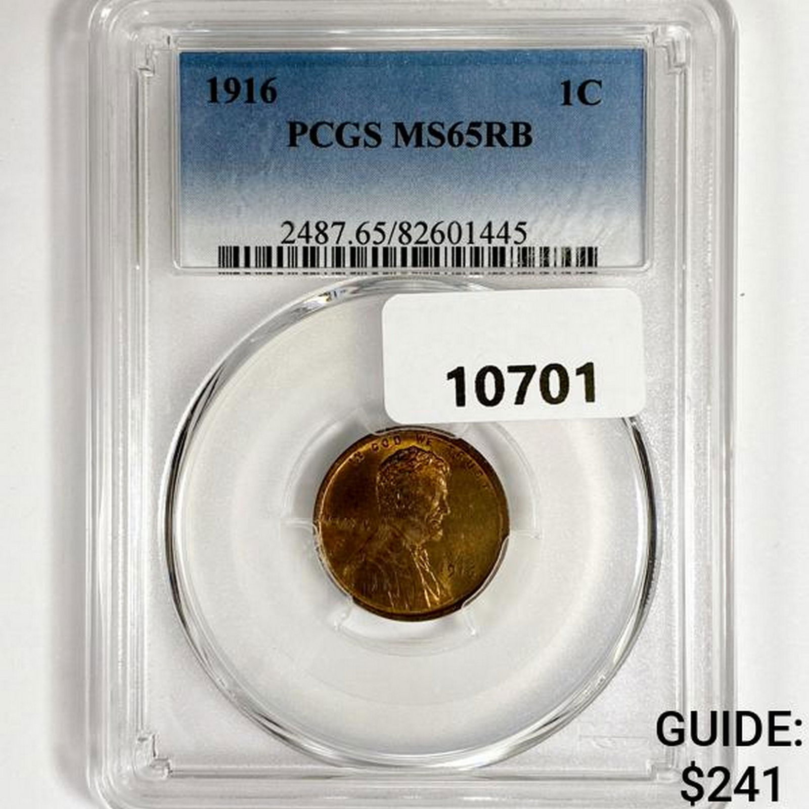 1916 Wheat Cent PCGS-MS65 RB (1 of 2)