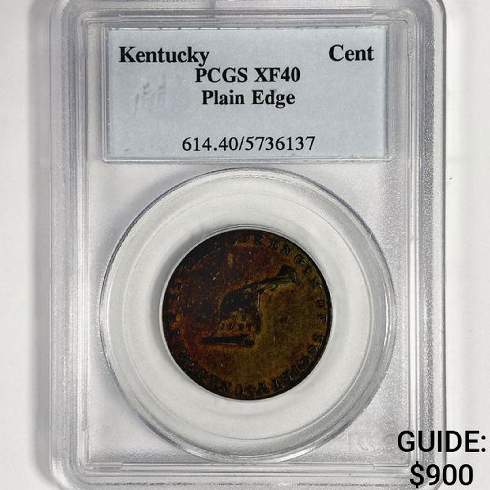 Kentucky Cent PCGS-XF40 Plain Edge (1 of 2)