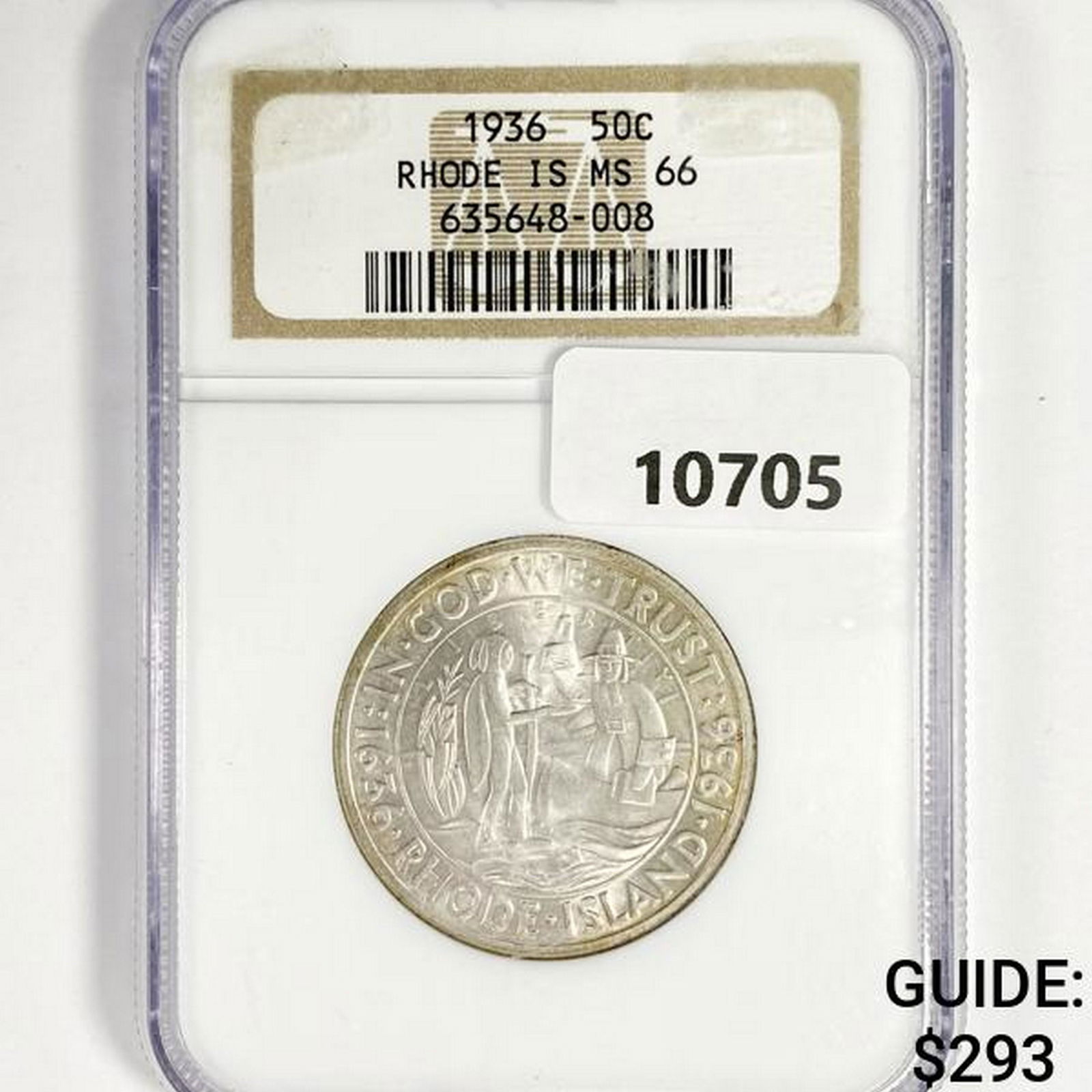 1936 Rhode Island Half Dollar NGC-MS66 (1 of 2)
