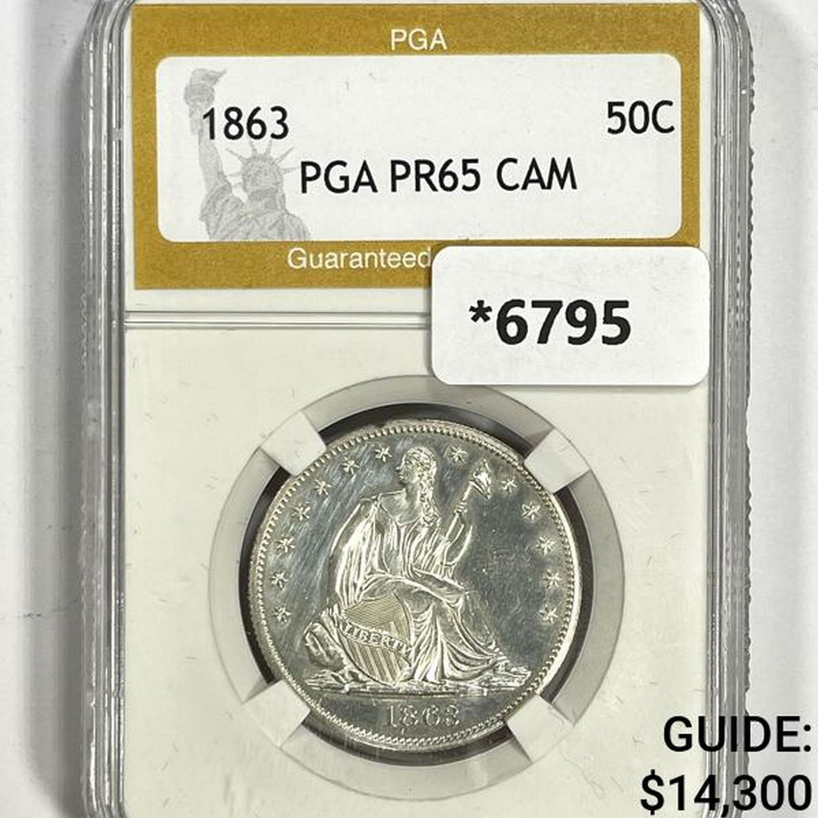 1863 Seated Liberty Half Dollar PGA-PR65 CAM (1 of 2)