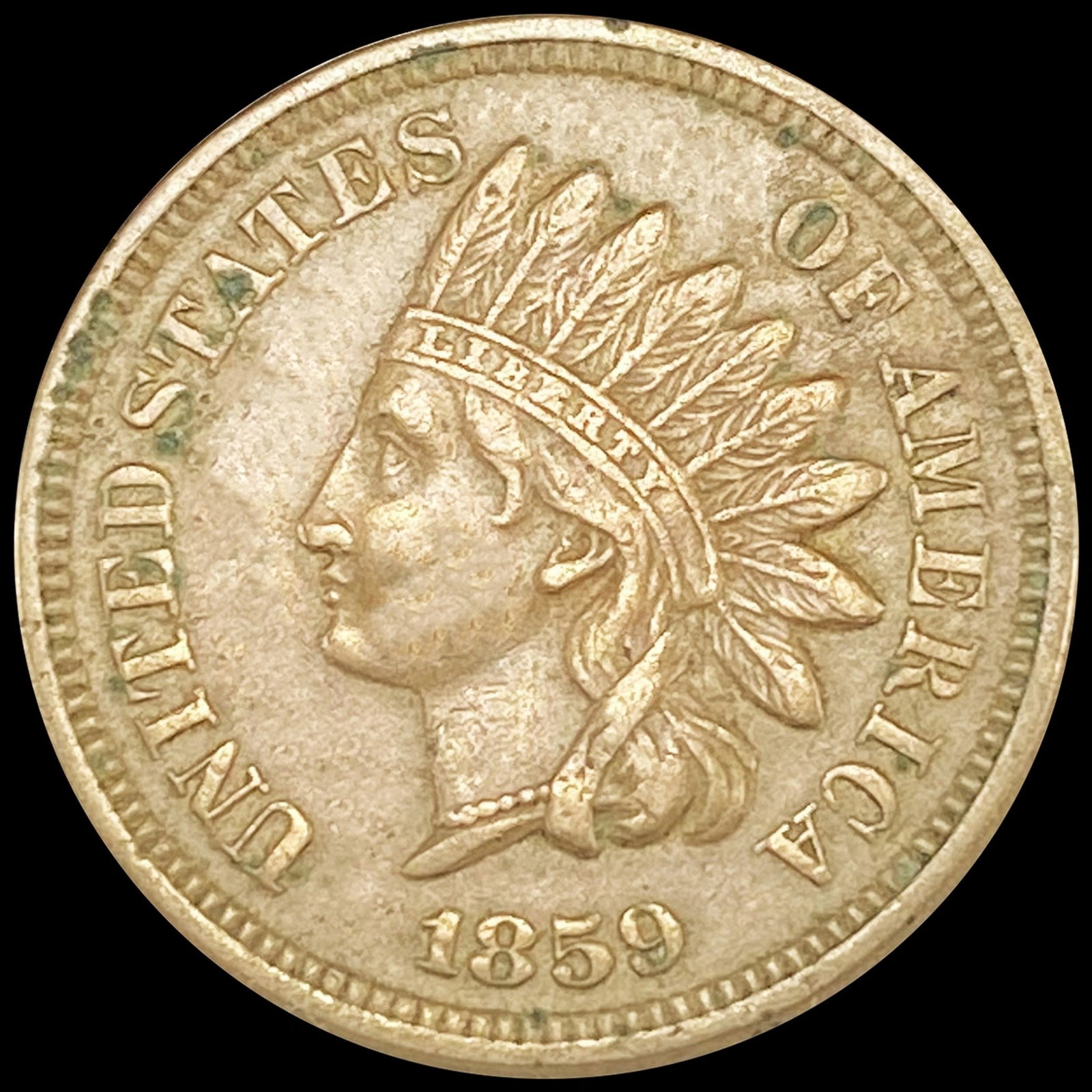 1859 Indian Head Cent CLOSELY UNCIRCULATED (1 of 2)