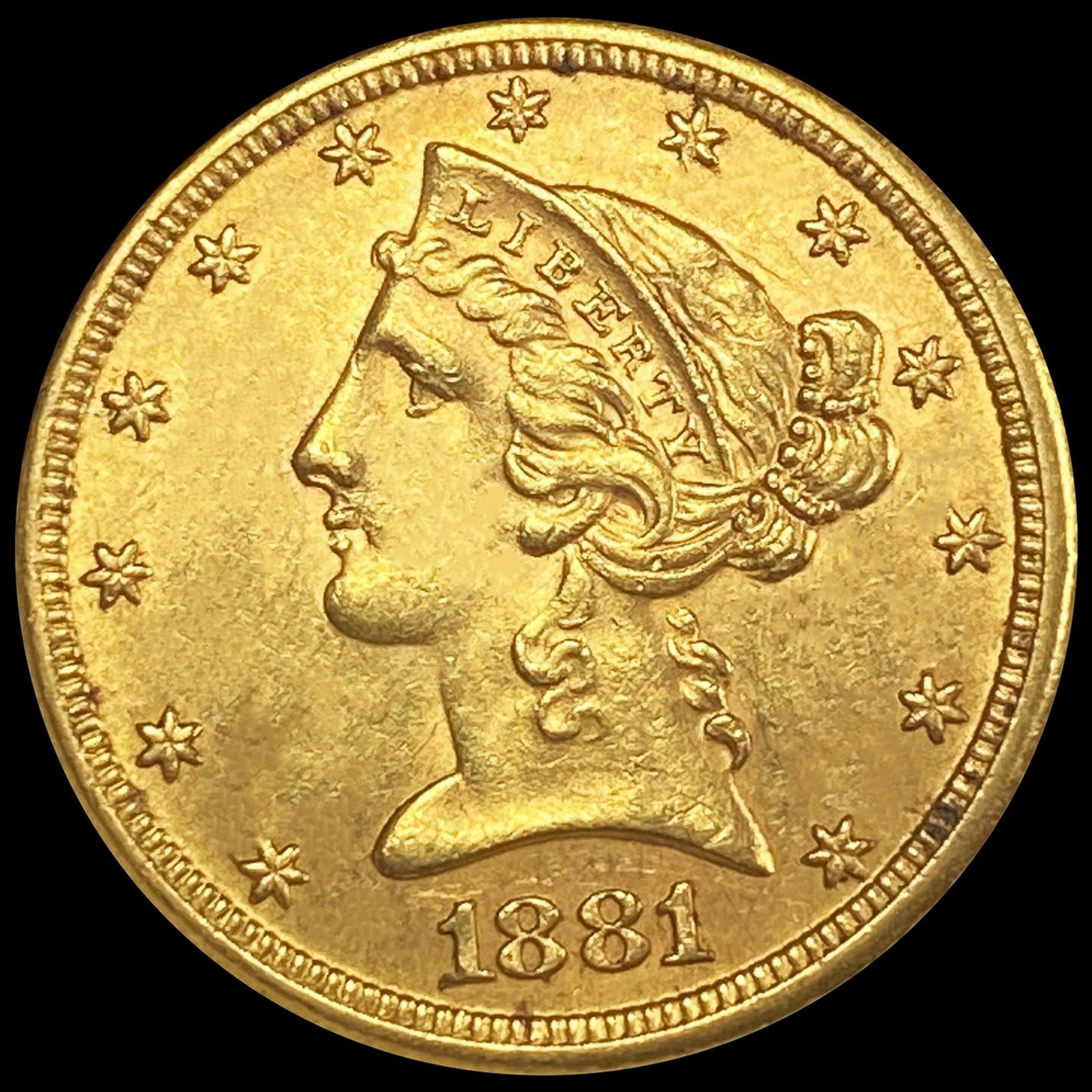 1881 $5 Gold Half Eagle CHOICE BU (1 of 2)