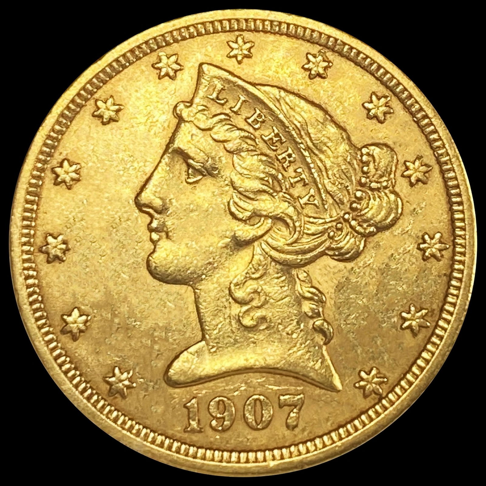 1907-D $5 Gold Half Eagle UNCIRCULATED (1 of 2)