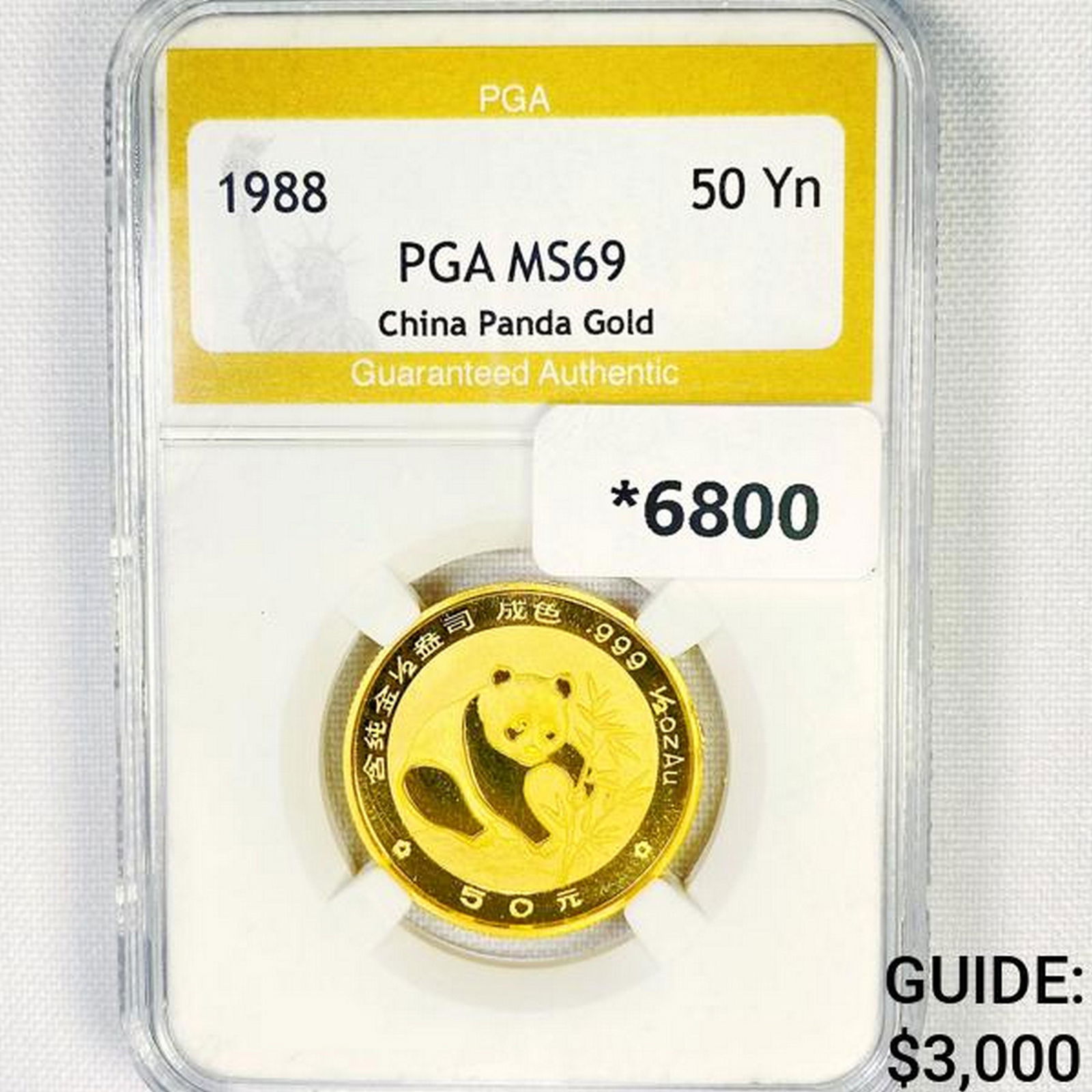 1988-P 50 Yuan 1/2 oz China Gold Panda PGA-PR69 (1 of 2)