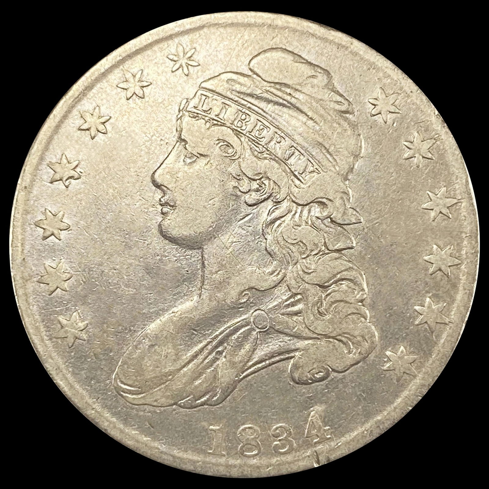 1834 Capped Bust Half Dollar LIGHTLY CIRCULATED (1 of 2)
