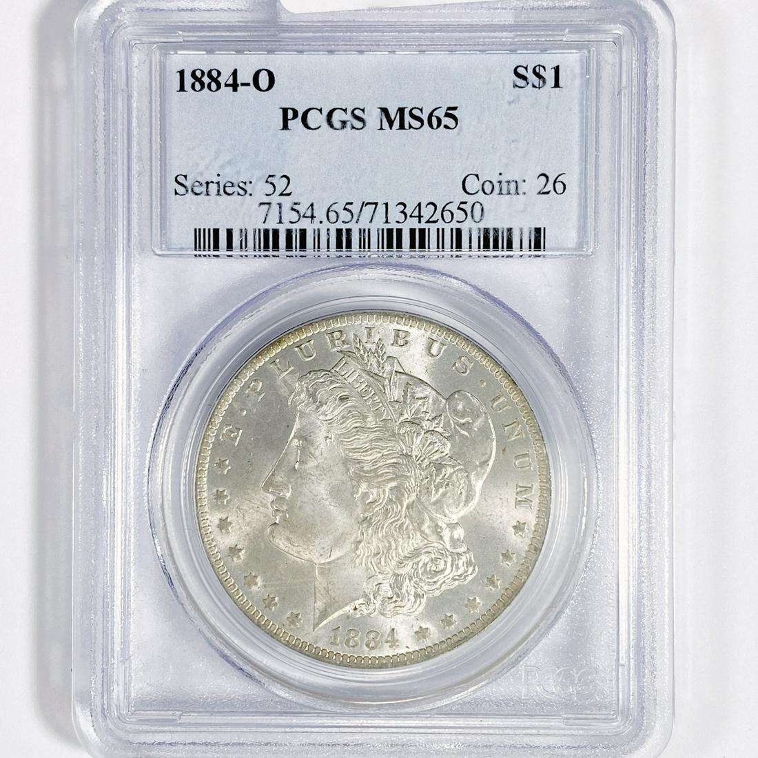 1884-O Morgan Silver Dollar PCGS-MS65 (1 of 2)