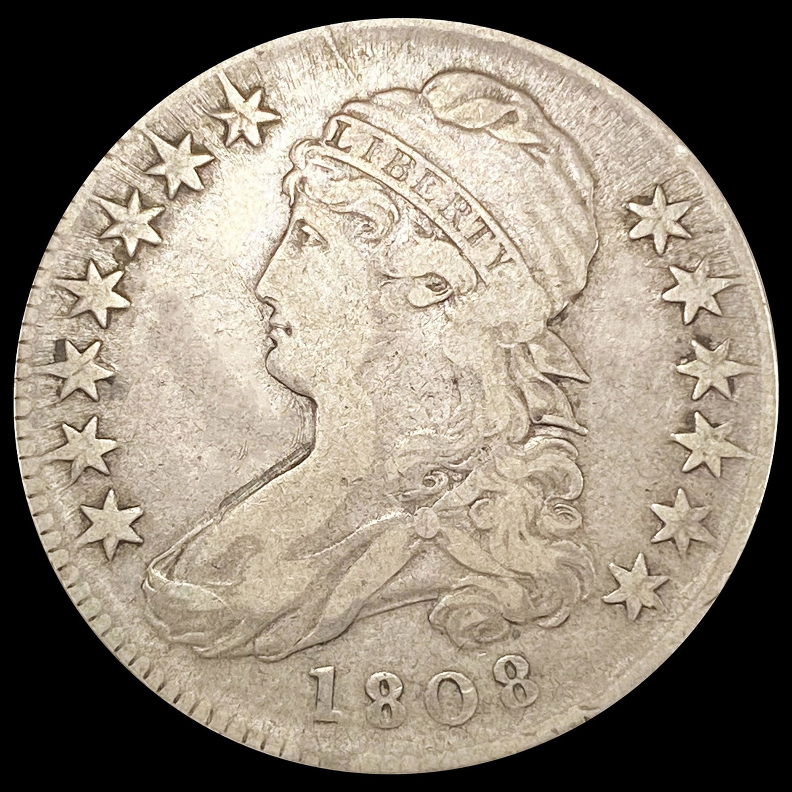 1808 Capped Bust Half Dollar NICELY CIRCULATED (1 of 2)