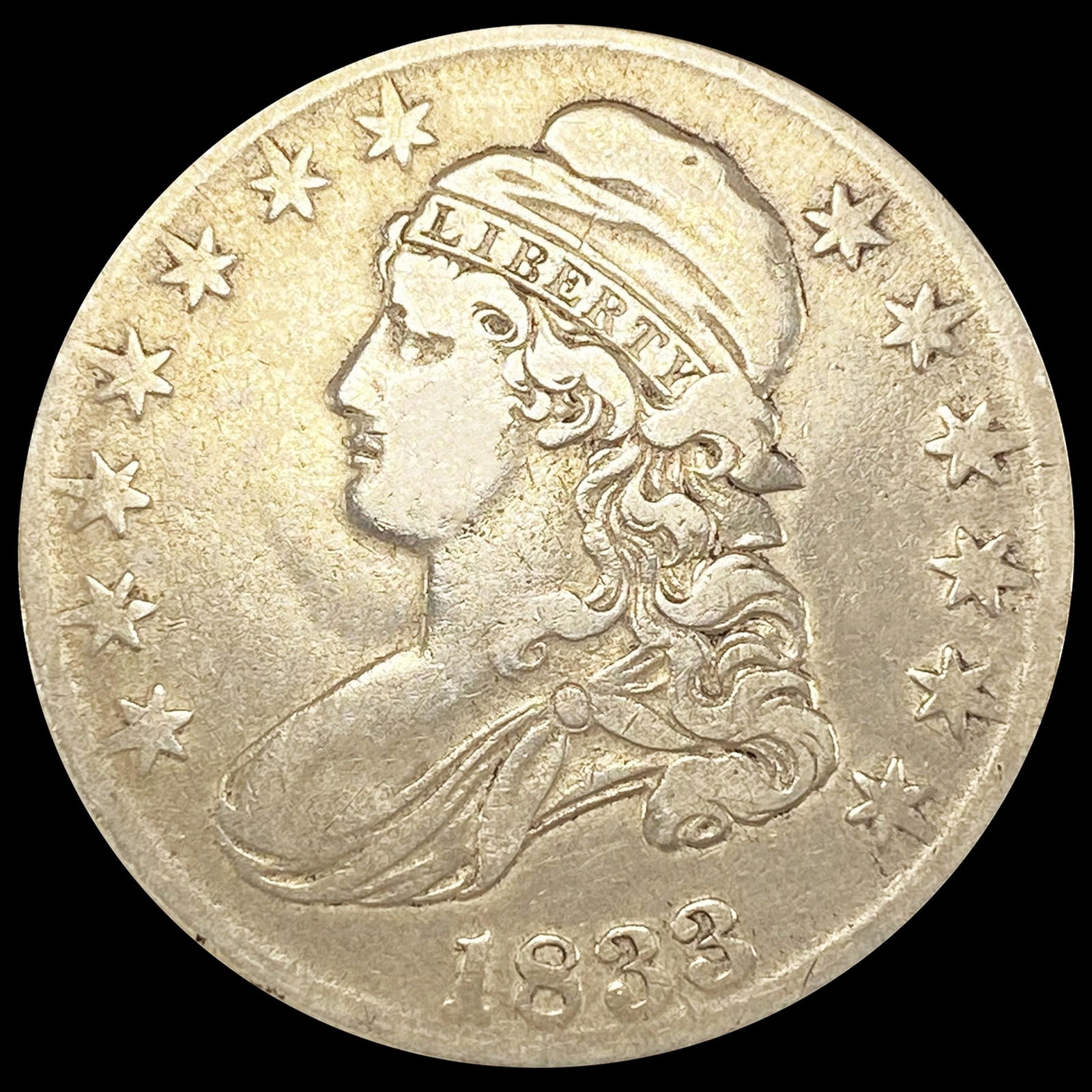 1833 Capped Bust Half Dollar LIGHTLY CIRCULATED (1 of 2)