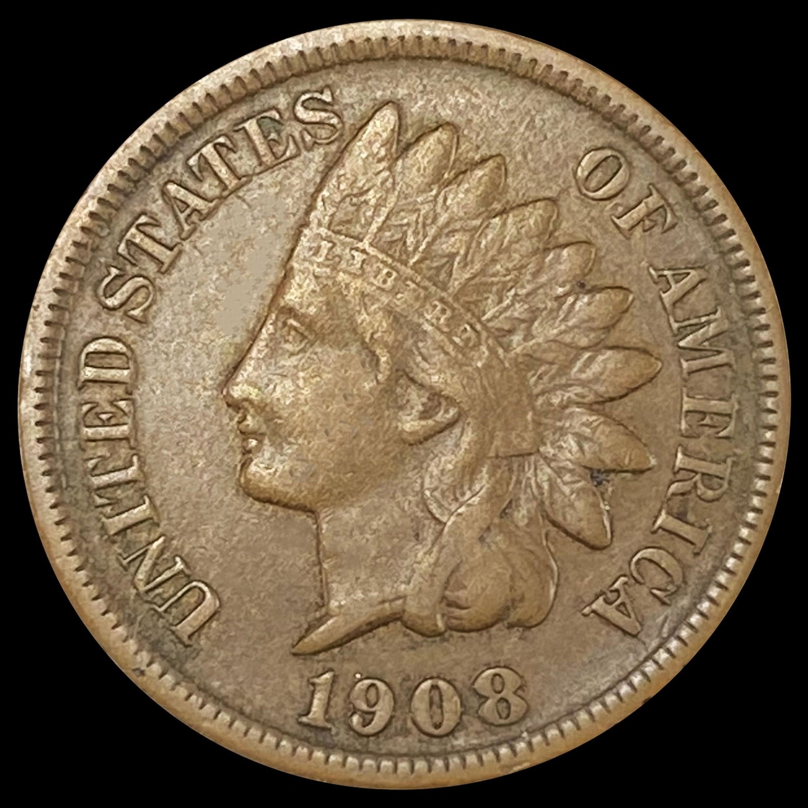 1908-S Indian Head Cent LIGHTLY CIRCULATED (1 of 2)