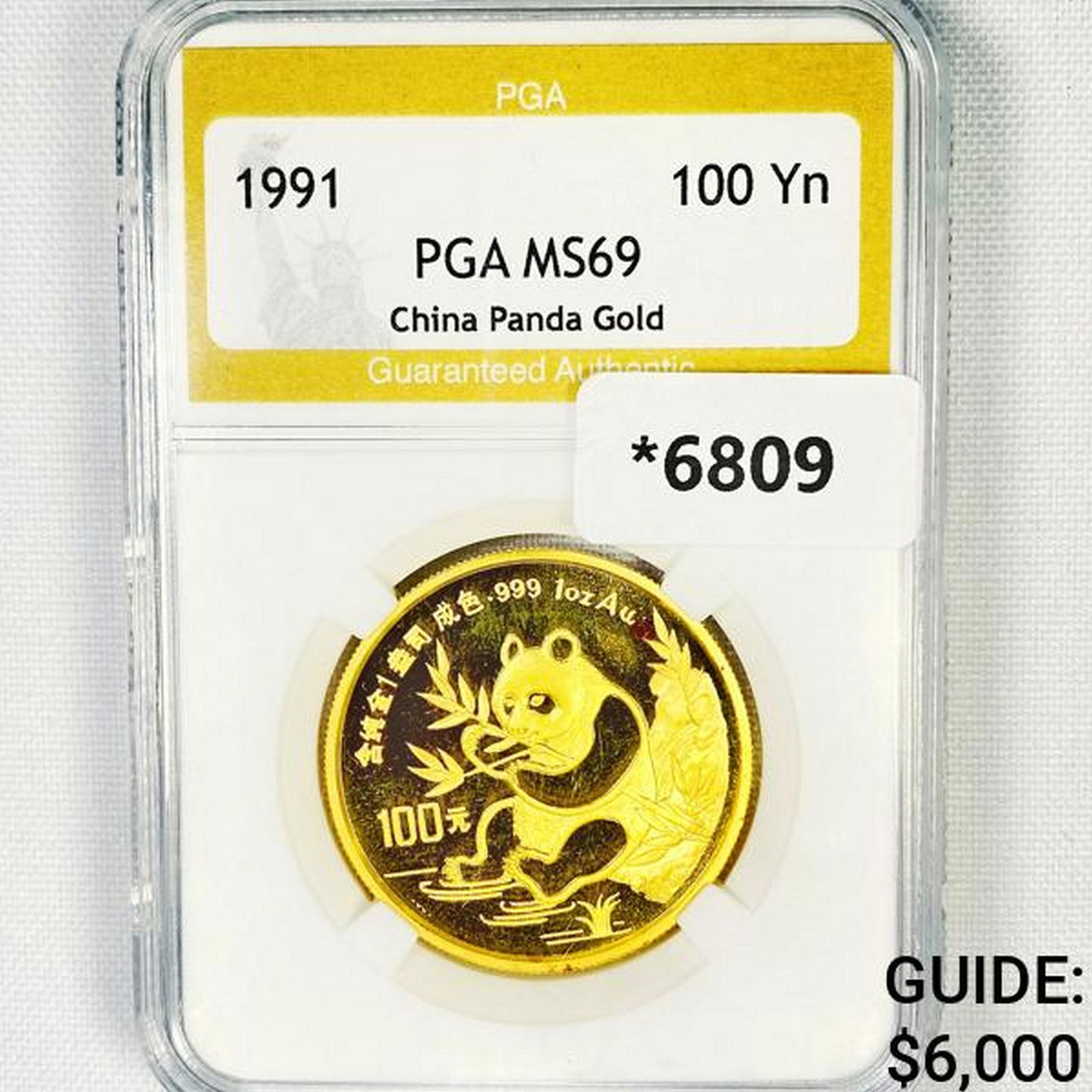 1991 100 Yuan 1 oz China Gold Panda PGA-PR69 DCAM (1 of 2)