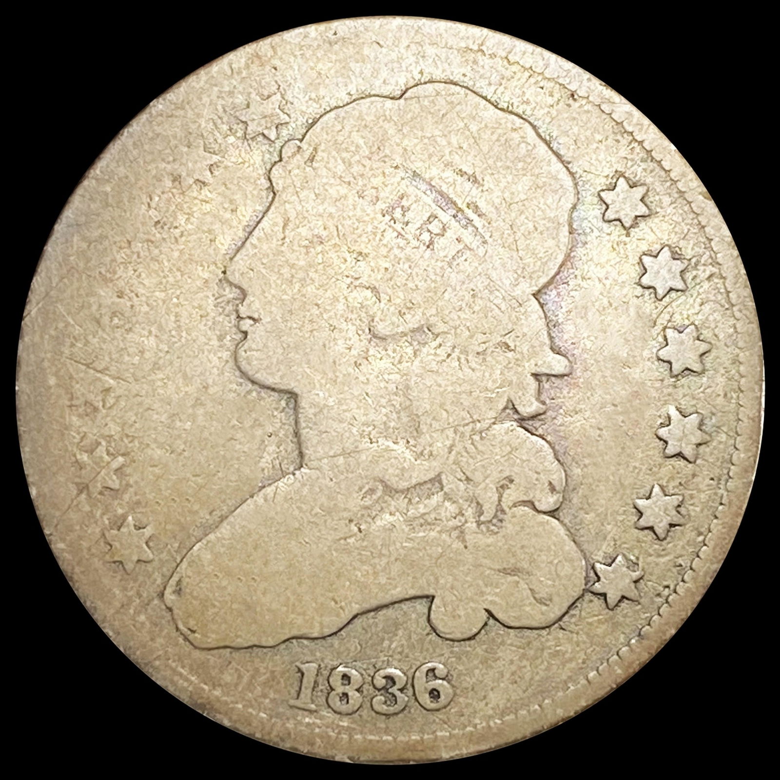 1836 Capped Bust Quarter NICELY CIRCULATED (1 of 2)