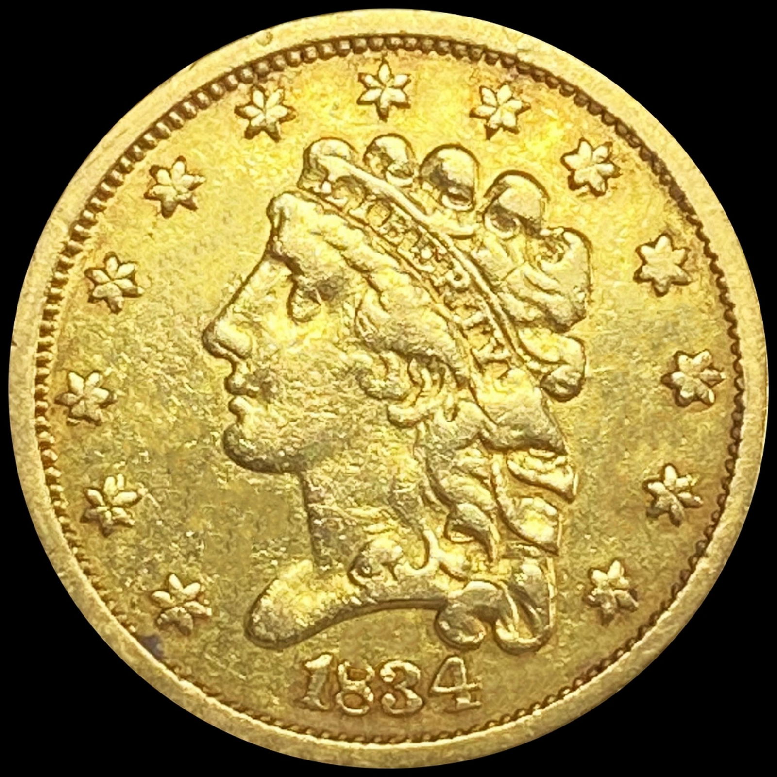 1834 $2.50 Gold Quarter Eagle NICELY CIRCULATED (1 of 2)