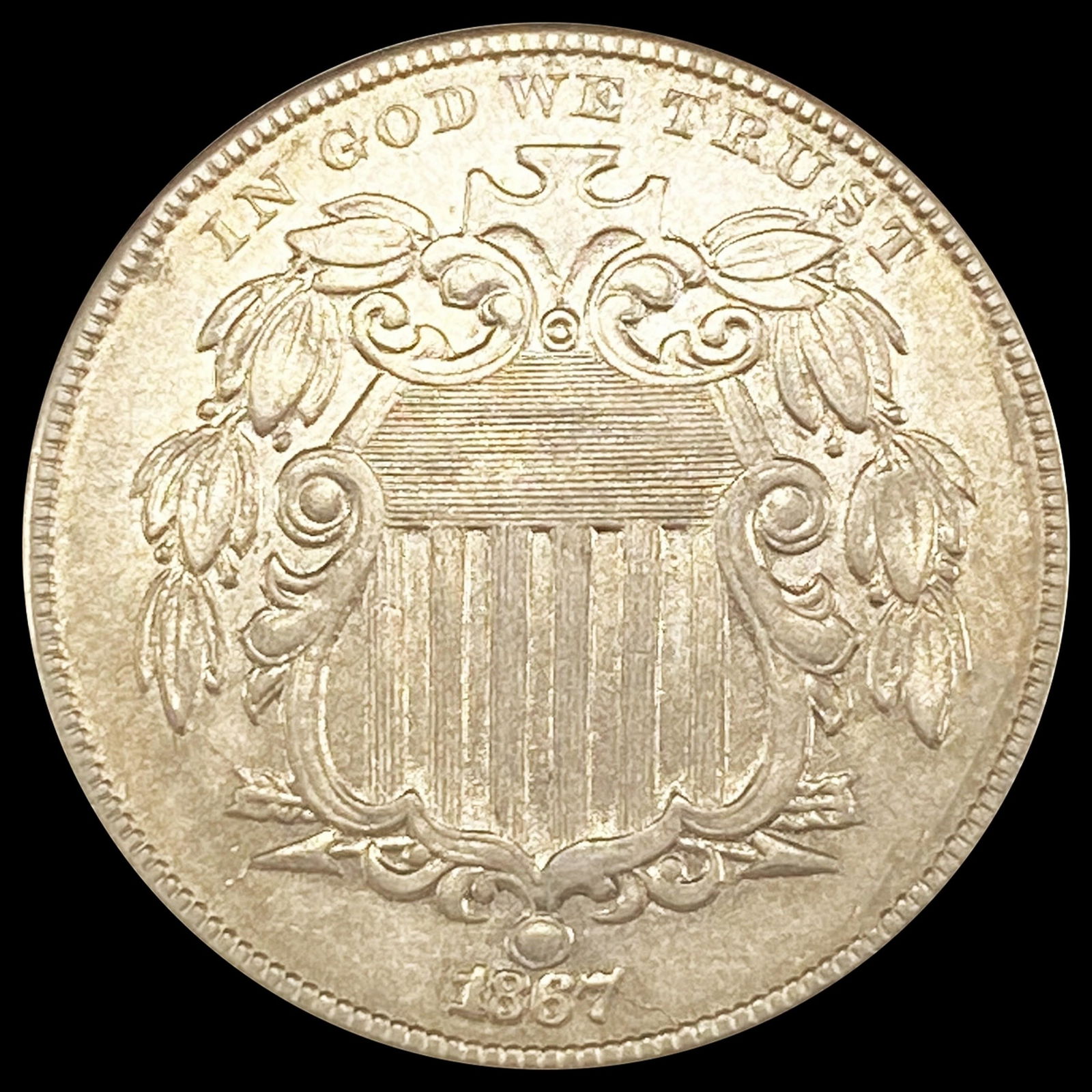 1867 No Rays Shield Nickel UNCIRCULATED (1 of 2)