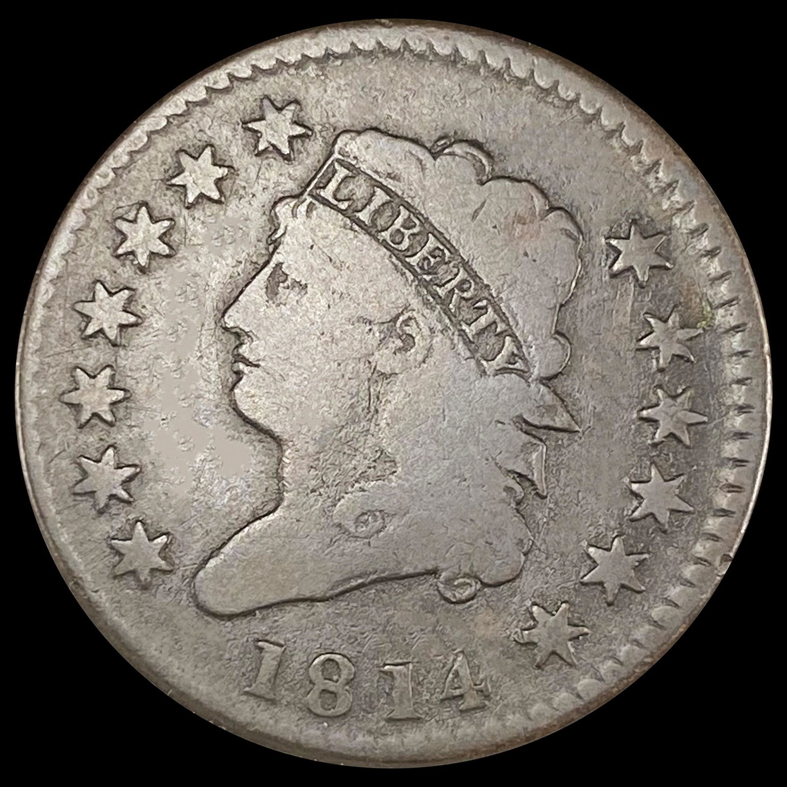 1814 Large Cent NICELY CIRCULATED (1 of 2)