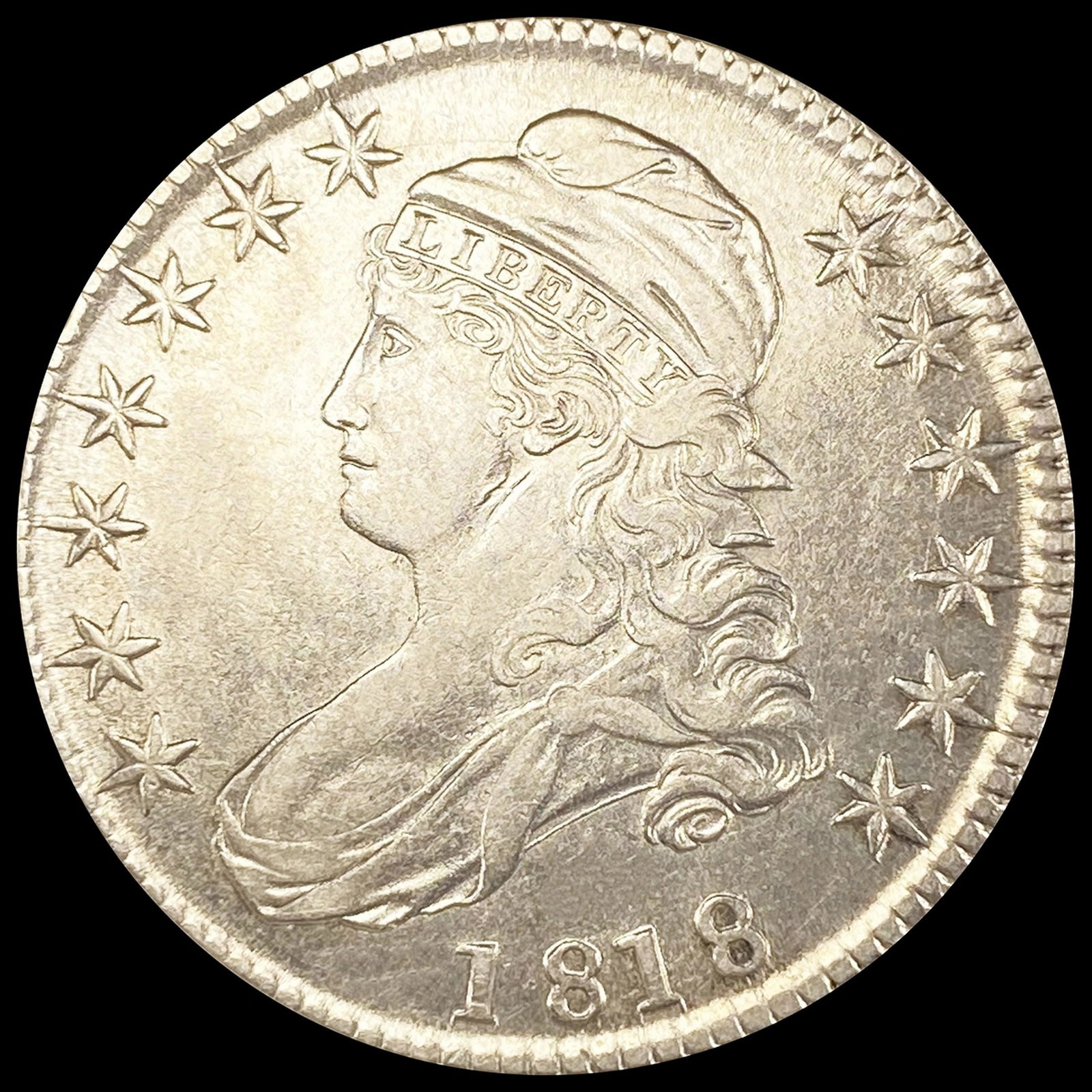 1818 Capped Bust Half Dollar CLOSELY UNCIRCULATED (1 of 2)