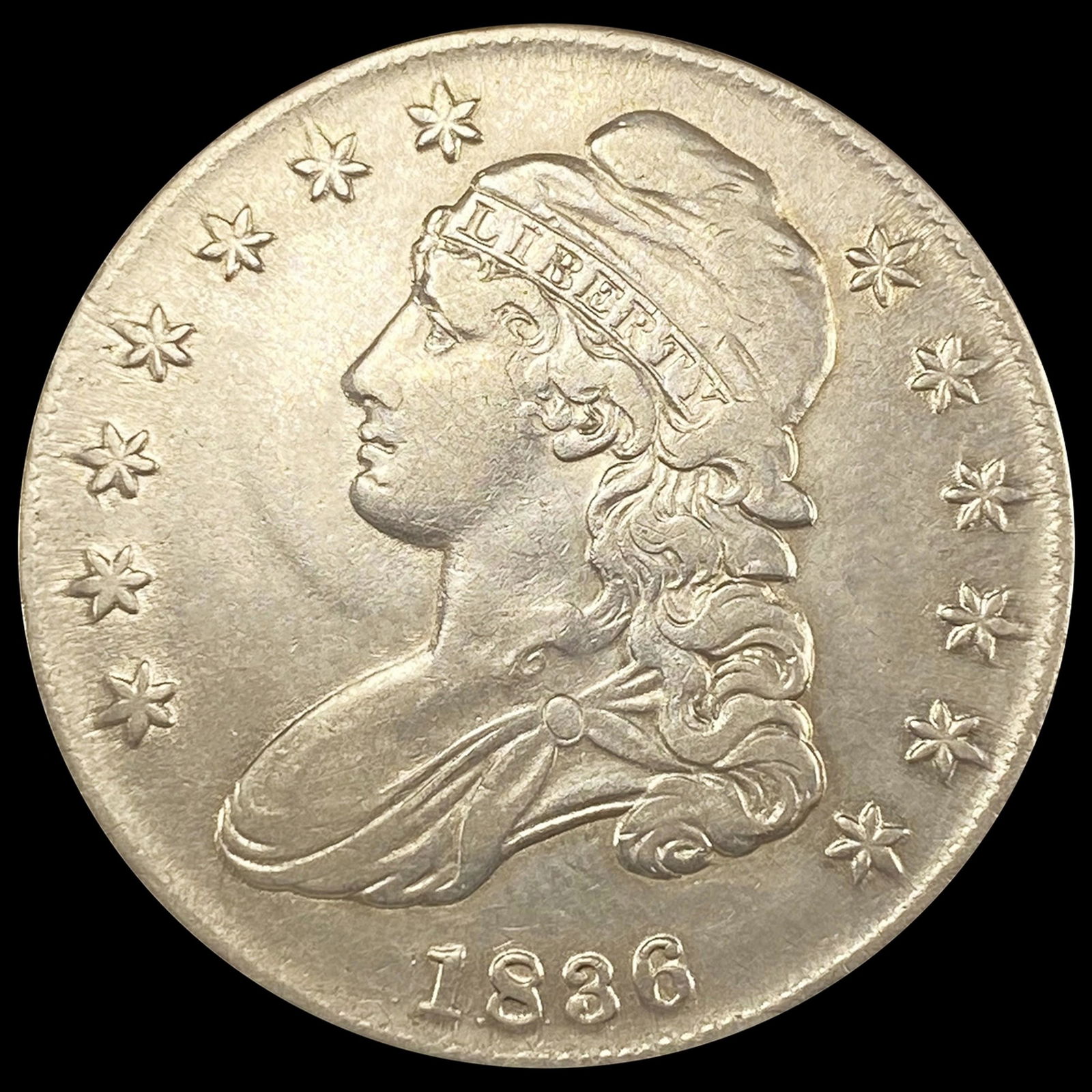 1836 Capped Bust Half Dollar LIGHTLY CIRCULATED (1 of 2)