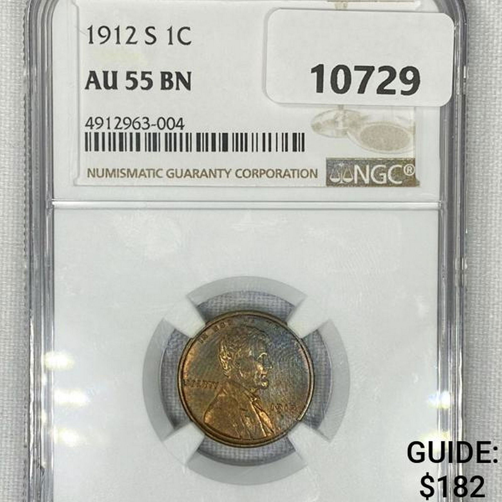 1912-S Wheat Cent NGC-AU55 BN (1 of 2)