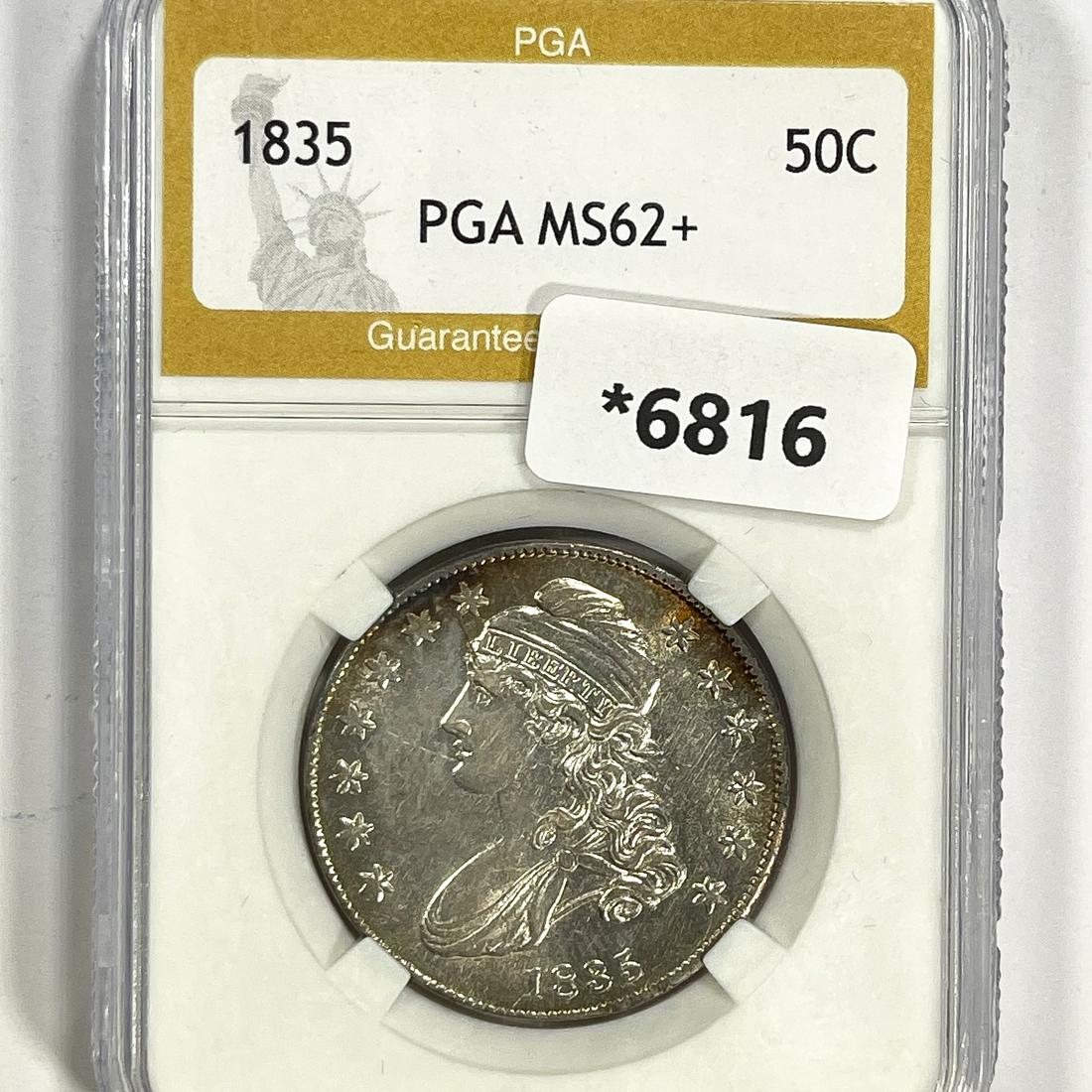 1835 Capped Bust Half Dollar PGA-MS62+ (1 of 2)