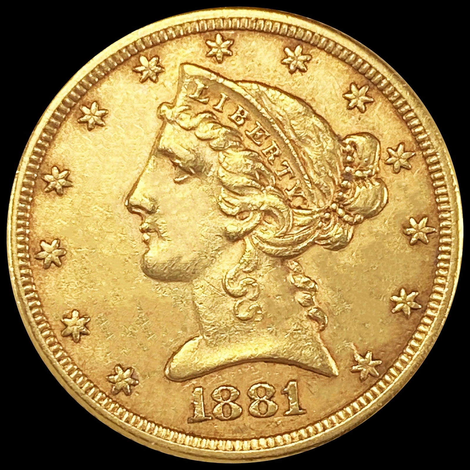 1881 $5 Gold Half Eagle UNCIRCULATED (1 of 2)