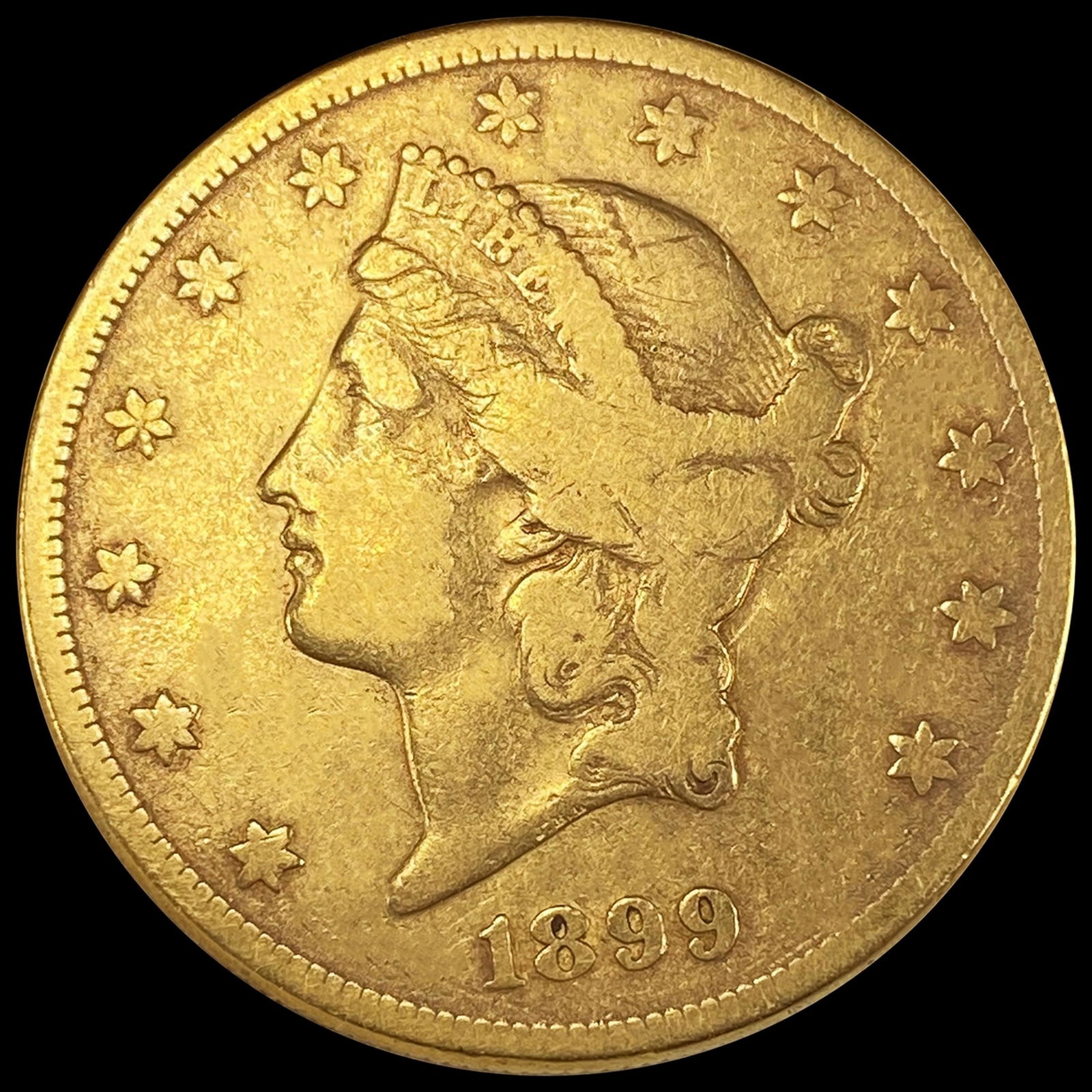 1899-S $20 Gold Double Eagle LIGHTLY CIRCULATED (1 of 2)