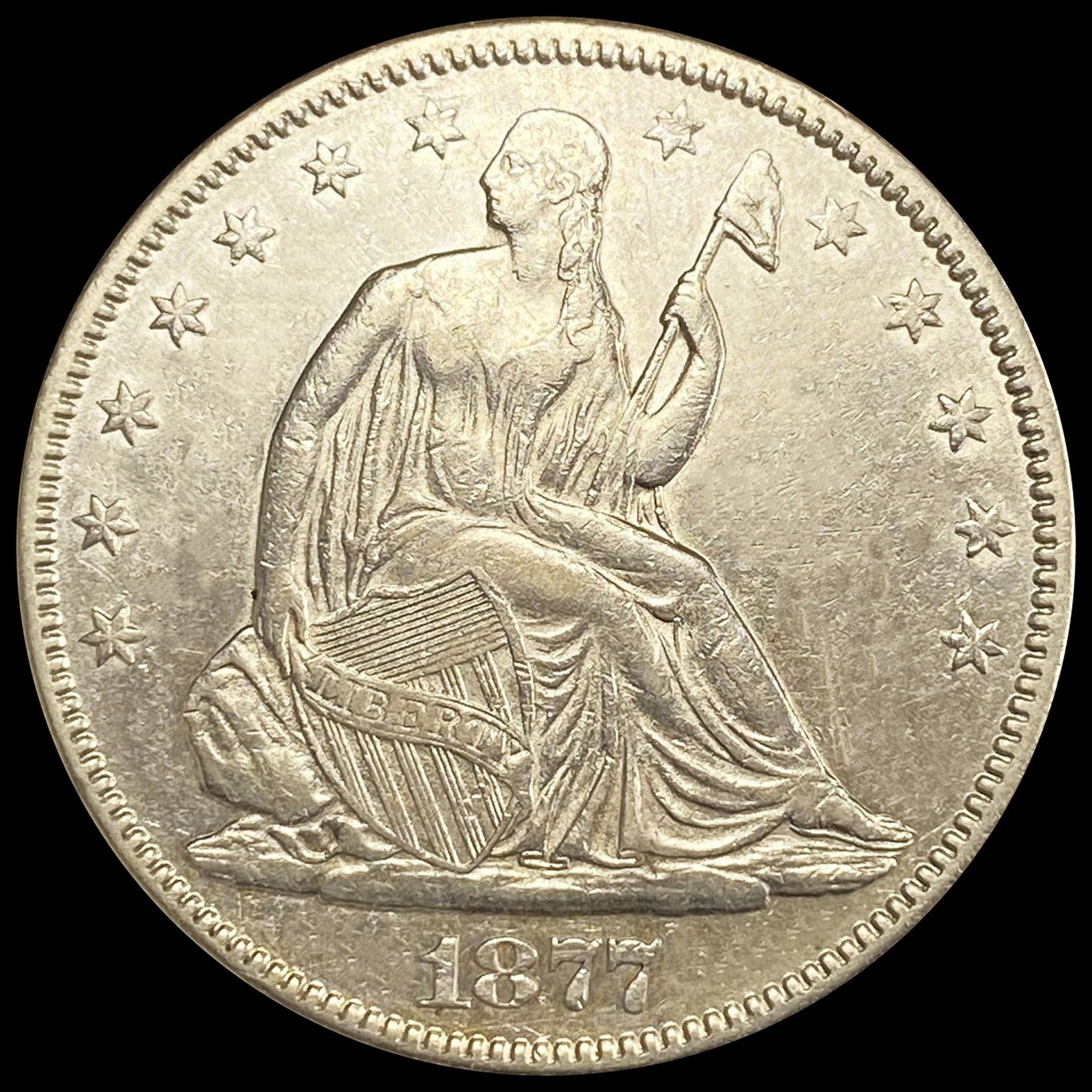 1877 Seated Liberty Half Dollar UNCIRCULATED (1 of 2)